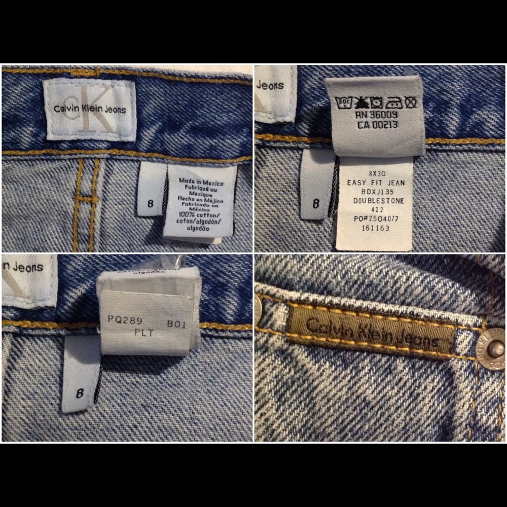 Women's Size 8 Vtg Calvin Klein Easy Fit Jeans - Picture 3 of 4